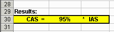 CAS  =  95%  *  IAS